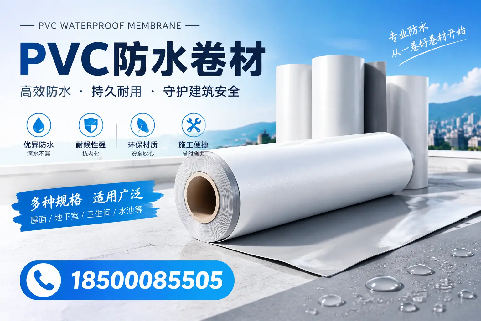 如何选择适合的PVC防水卷材?专家为您解答茂名的需求
