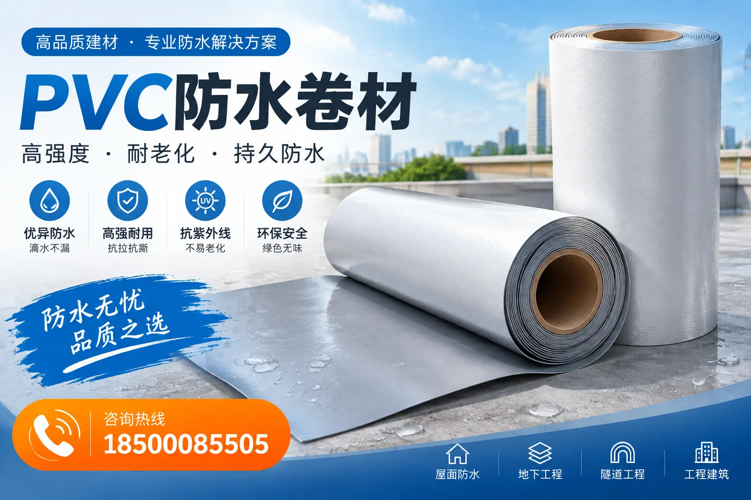 PVC防水卷材的使用寿命与维护周期,适合茂名业主参考